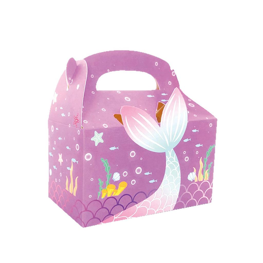 Fishtail Seahorse Shell Cartoon Gift Box Party Supplies Gift Cake Box Gift Paper Box Portable Horn Box