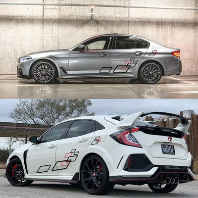 2pcs Sport Car Sticker Both Side Body Auto Vinyl Film Car Accessories Stylish Diy Decals for Car Styling Sticker Tuning