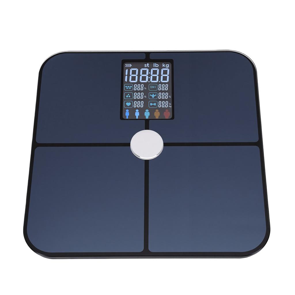 Smart Body Scale for Weight Fat Tempered Glass Body Composition Analyzer with Large Display Color Screen