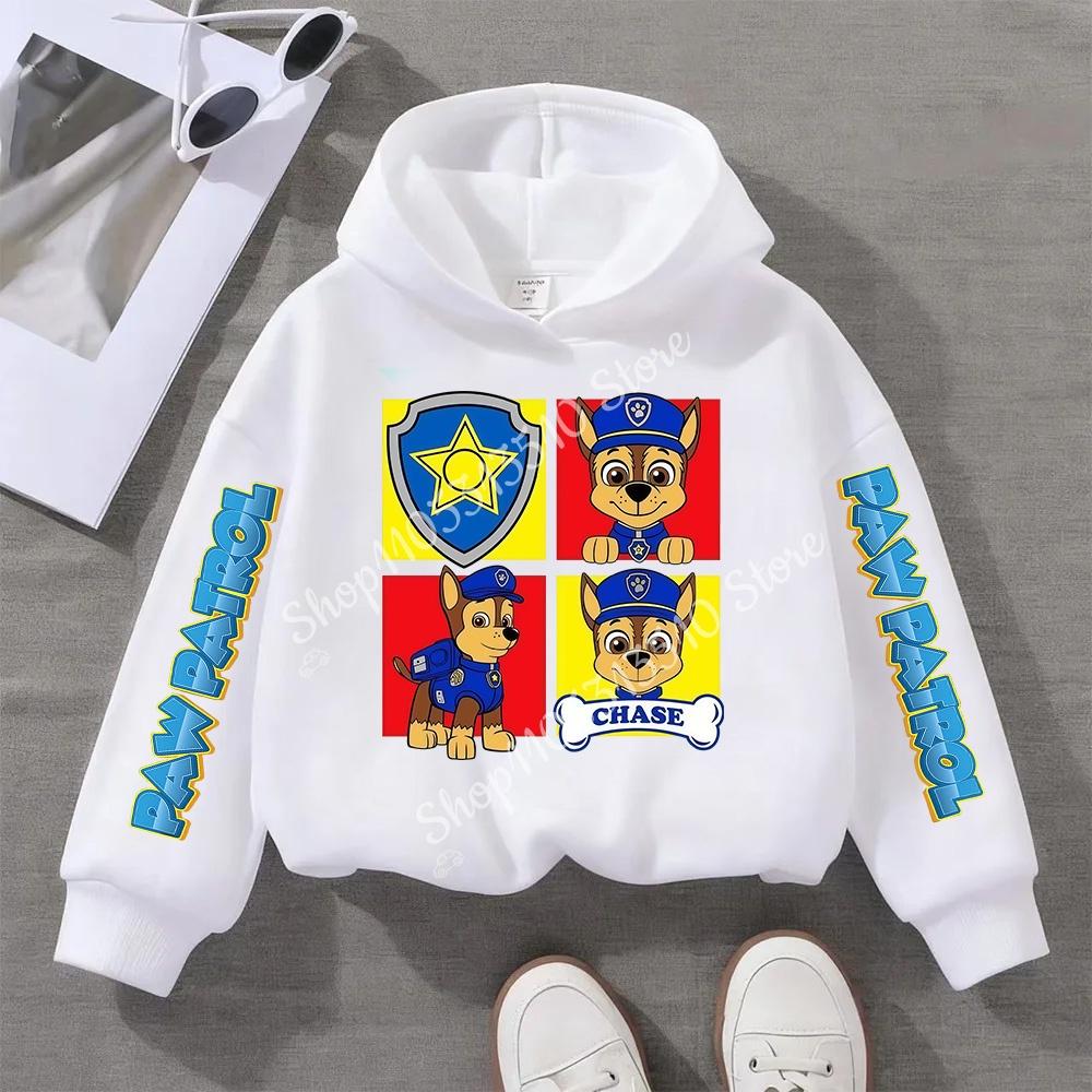 Paw Patrols Sweatshirt Chase Skye Anime Cartoon Print Cotton Fashion Casual Sports Thin Tops Spring Autumn Kids Clothes Gifts