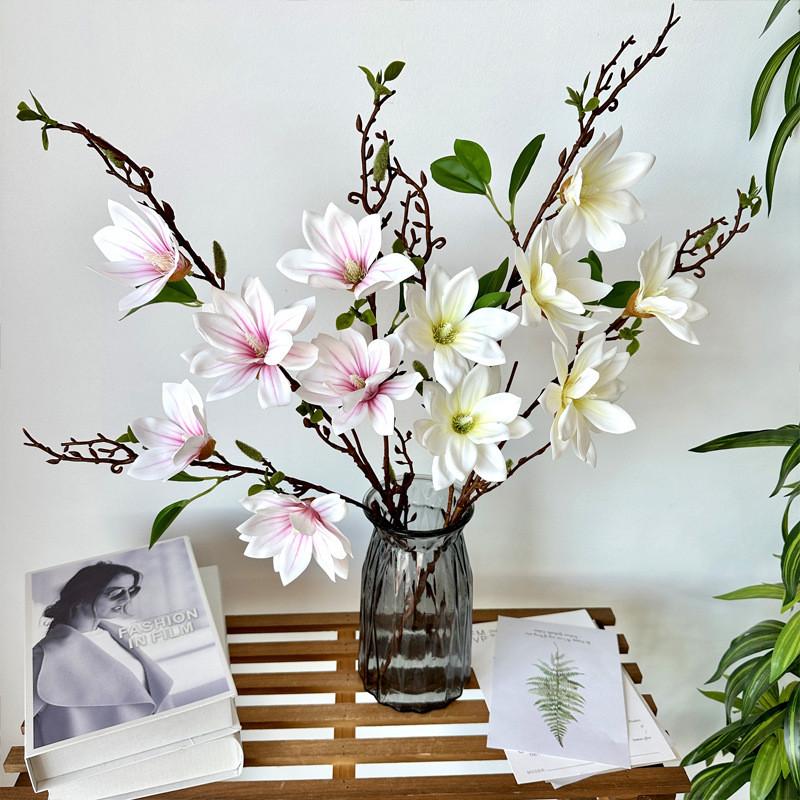Plants Simulated Magnolia Wedding Hotel Restaurant Decoration Ornament Desktop