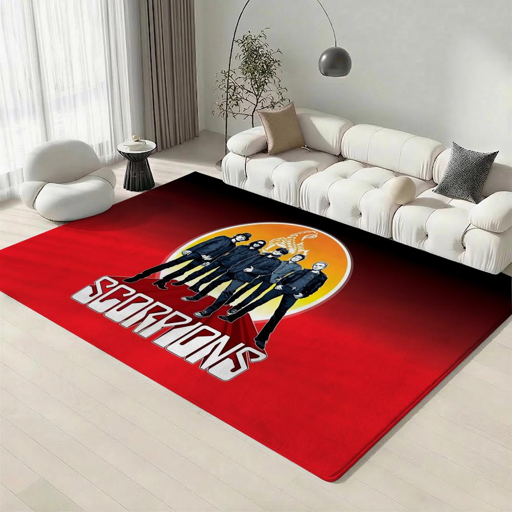 Band S Scorpions Floor Mat Eco Friendly Flannel Doormat Non Slip Odorless Soft Short Plush Indoor Floor Rug