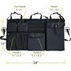 Car Trunk Organizer with Multiple Storage Compartments, Mesh Pockets, Black