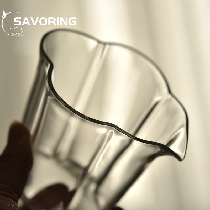 250ML Boutique Japanese Style Tea Pitcher Petal Shape Heat Resistant Glass Cup Tea Making Pot Tea Ceremony Kung Fu Green Tea