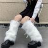 Fashion Socks Furry Leg Warmers Lady Cute Jk Knee Length Hipster Warm Sock Fashion Y2K Goth Faux Fur Leg Warmers Boot Covers