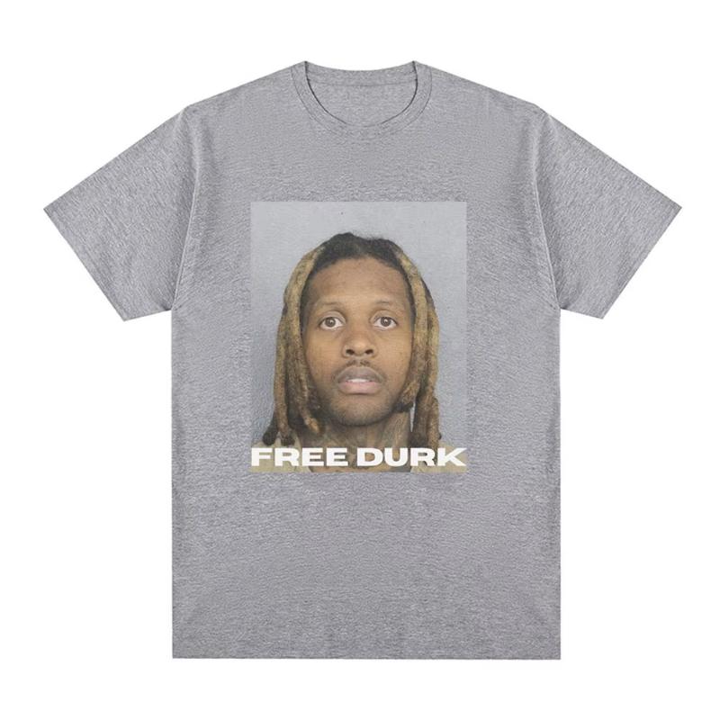 FREE DURK T Shirt Lil Durk Graphic T Shirts Unisexs Women Clothing Fashion Vintage Tshirt Casual Cozy Cotton Oversized Tee Shirts