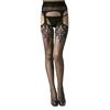 Sexy Women Crotchless Fishnet Lace Suspender Pantyhose Tights Stretchy Stocking