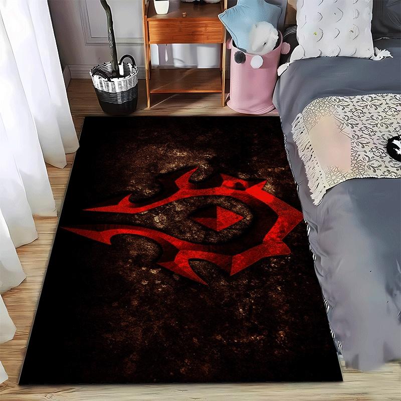 

Red Horde Emblem Rug Perfect for Gamer Spaces Suitable for use as an anti-slip game mat for living room and bedroom sofas 40x60cm( 15x23in )