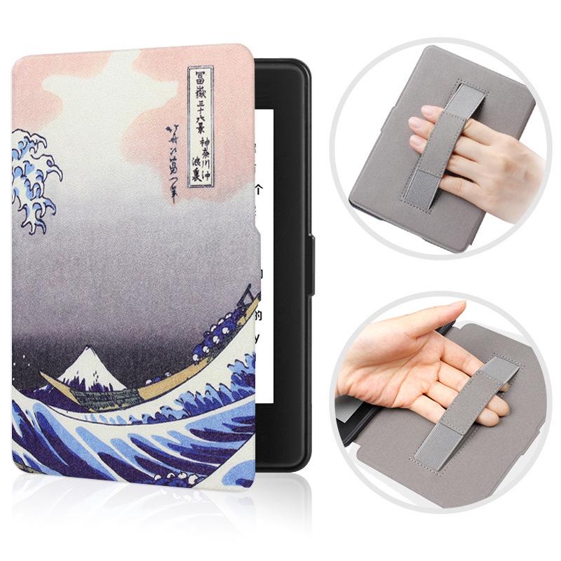 Handheld Protective Case for Kindle Paperwhite 3/2 – Slim Painted Shell with Hand Holder