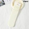 10 Pairs Women Mid Length Socks Trendy Versatile Black White Solid Colors Soft Comfortable Lightweight Breathable Casual Socks