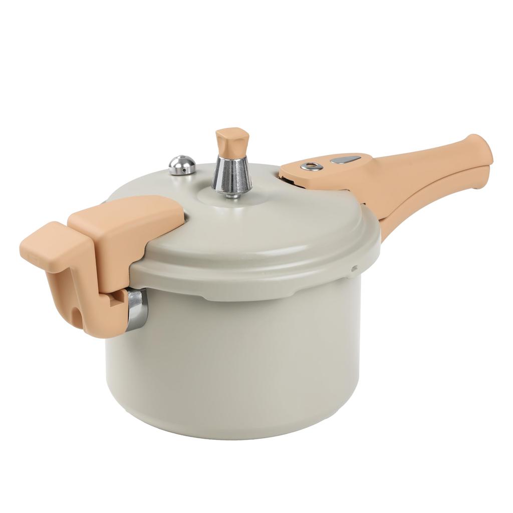 Pentola a Pressione Leggera Pearl Metal, Compatibile con Induzione e Gas, 3,0L, Capacità 4 Tazze, Interno Rivestito in Ceramica, Alluminio, Sprue, AZ-5649