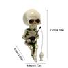 Resin Cute Skull Sculpture Halloween Decor Outdoor Garden Yard Lawn Pond Decorative Figurines Halloween Office Desk Accessories