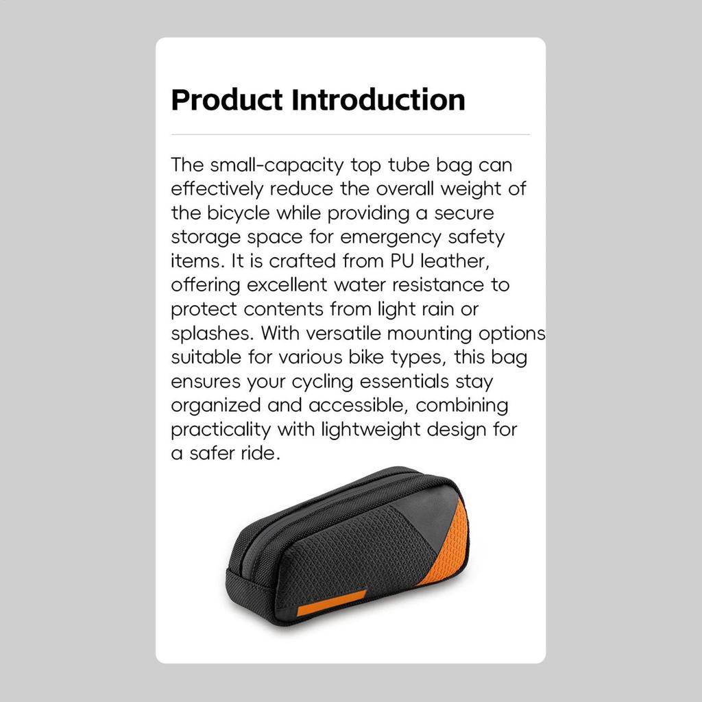 Bike Storage Bag Bike Triangle Bag Cycling Pack Tools Storage Pouch For Phone Keys Touring Gravel Riding Commuting Outdoor