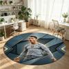 Cristiano Ronaldo Aufdruck Runder Kristall Samt Teppich Weicher Rutschfester Boden Teppich Für Schlafzimmer Feiertagsgeschenk