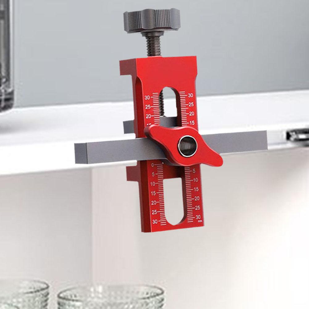 Cabinet Door Quick Leveling Device 2 in 1 Positioning Installation Jig Door Panel Mounting Rebounding Device Drilling Locator