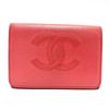 A70796 Double Snap Small Flap Wallet Compact Trifold Wallet Salmon Pink