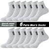 6pairs Breathable Cotton Sport Stockings Men Bamboo Fiber Autumn and Winter Men Socks Sweat Absorption Deodorant Business Sox