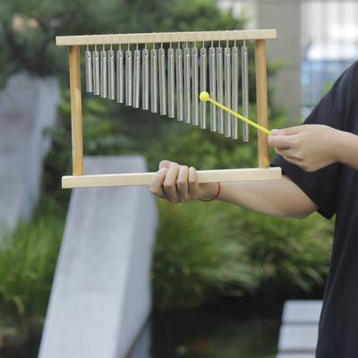 Carillon da tavolo a 20 toni 20 barre Strumento a percussione musicale a fila singola con bastone in legno