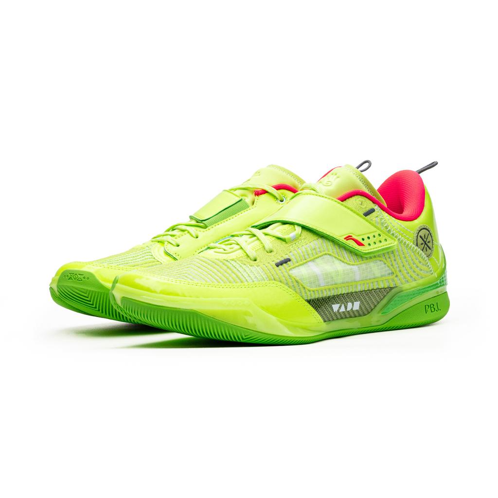 Li Ning Wade Way 808 Fjärde Generationen Ultra Grön Bålgeting Stötdämpande Slitstarka Låga Kolfiberplatta Basketbollsskor Herrsneaker ABAU031-19