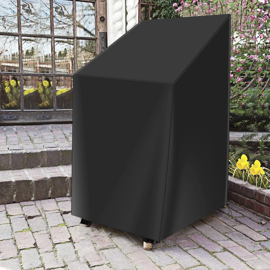 Stackable Patio Chair Cover Waterproof 210D Oxford Cloth Garden Chair Cover Dustproof Anti-UV Outdoor Furniture Protector