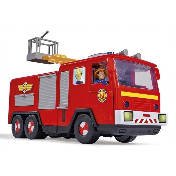 Jupiter Fire Truck Sam the Fireman - Sam and Radar Figures Included - Sound and Light Functions