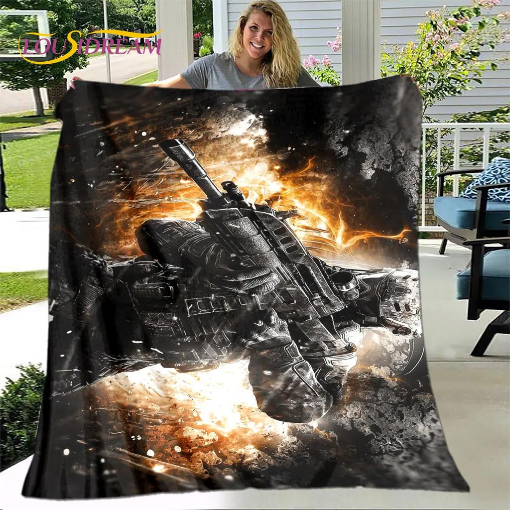 Game COD, Call of Duty Gamer Soft Plush Blanket,Flannel Blanket Throw Blanket for Living Room Bedroom Bed Sofa Picnic Cover Kids