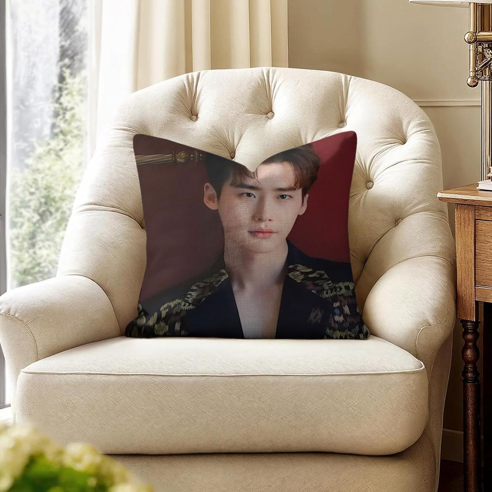 LLee JJong Suk Cushion Cover Natural Linen Organic Fabric DoubleSided Printing Couch Pillow Covers Home Decor