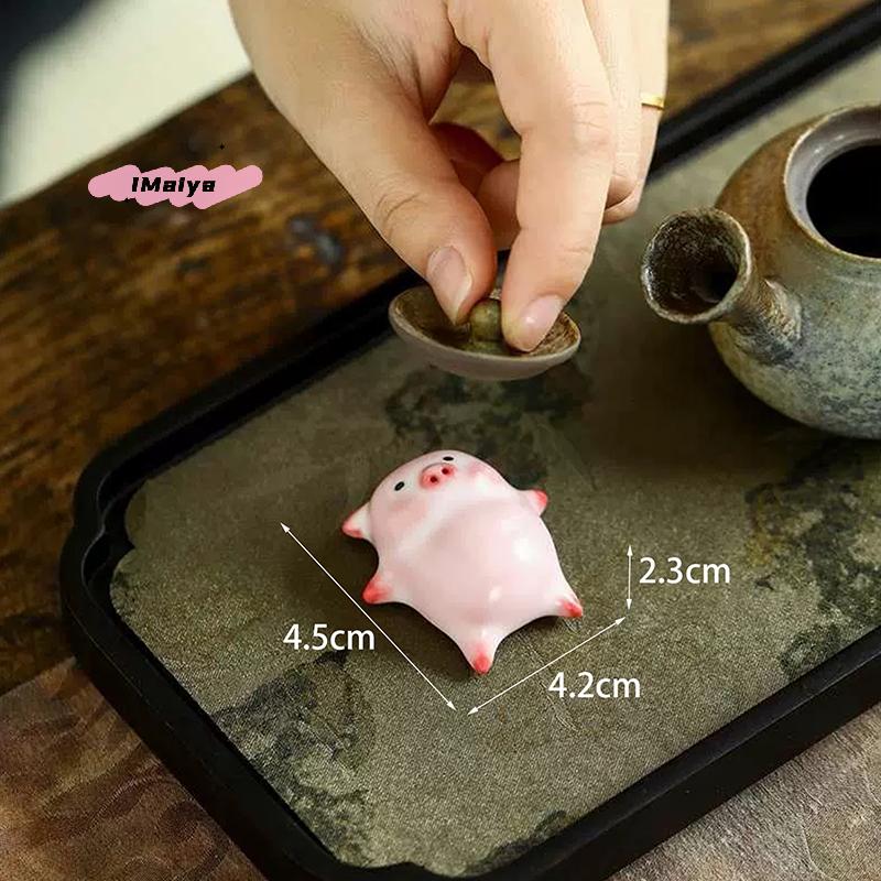 Cartoon Ceramic Tea Cup Piggy Bubbling Tea Pet Little Pig Spit Bubbles Water Mug Funny Home Decoration Tea Accessories