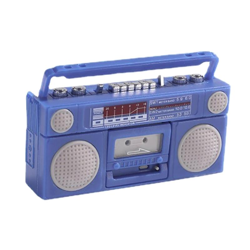 Dukkehus Mini Ornamenter Mini Nostalgisk Radioopptaker Modell Leker Dekorasjoner