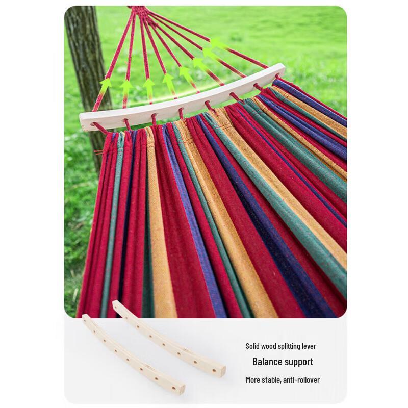 Series Clear Outdoor Rainbow Canvas Hammock