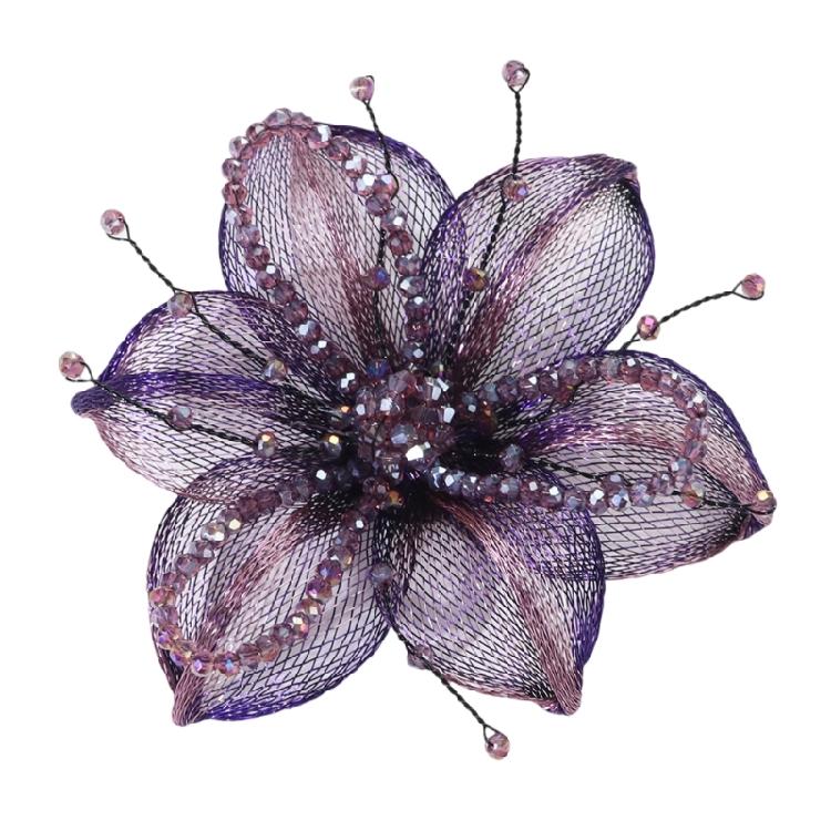 Flower Sewing Hair Clip Brooch for Wedding Dresses Artistic for Dress Wedding Bridal Dress Decorative Applique