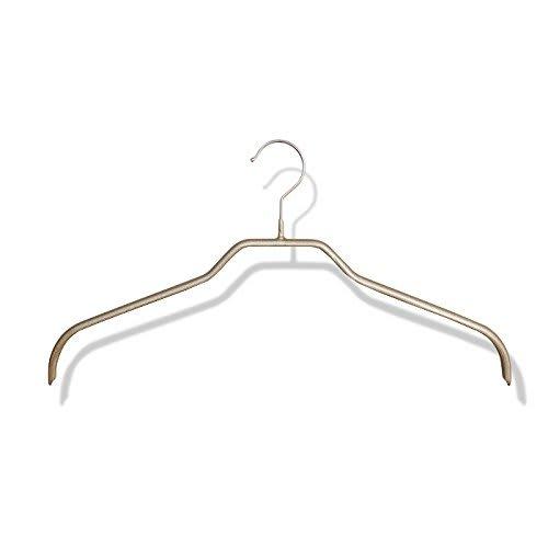 MAWA No-Slip Hangers, Women's Hangers, Glitter Gold, Set of 10