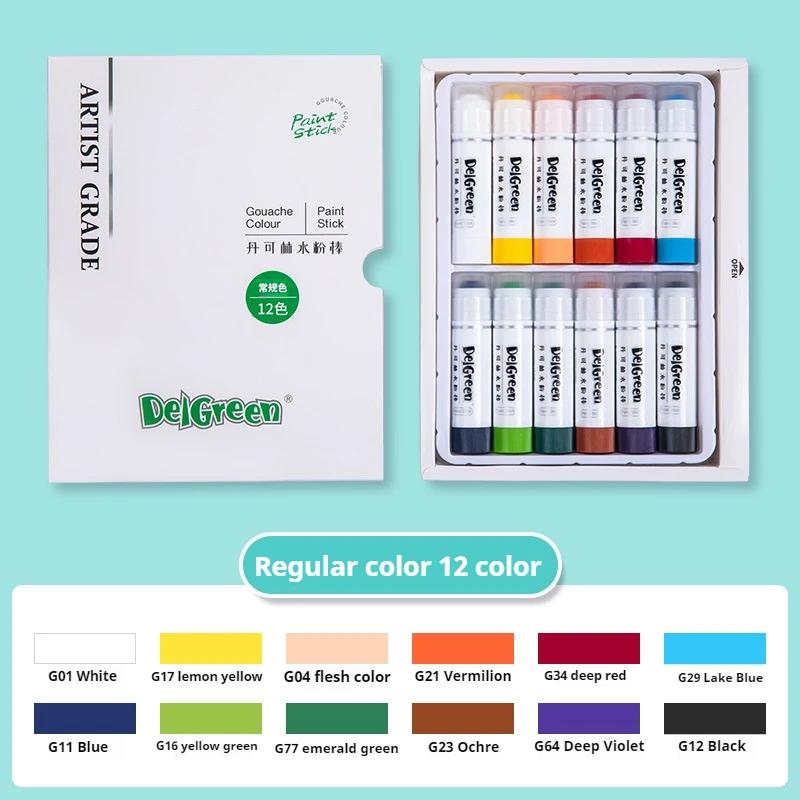 Bastões de Tinta Guache Sólidos Macios/Pastéis/Lápis de Cor Básicos/Macaron 6/12/18/24 Cores Desenho Graffiti Arte Lápis de Cor Não Tóxicos Pastéis