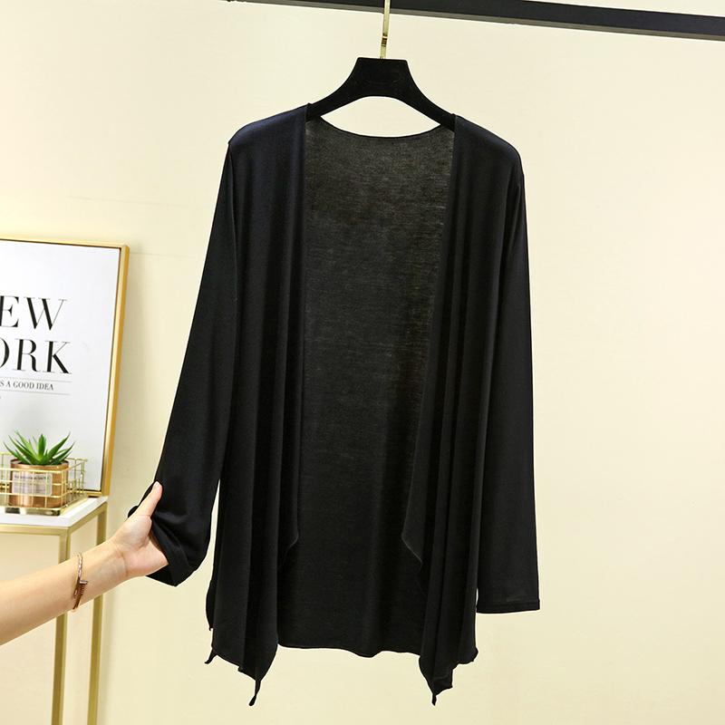 Sommer Frauen Ärmel solide Bluse Casual Urlaub Strand Kimonos vorne offen Shirt Blusas Mode Strickjacke