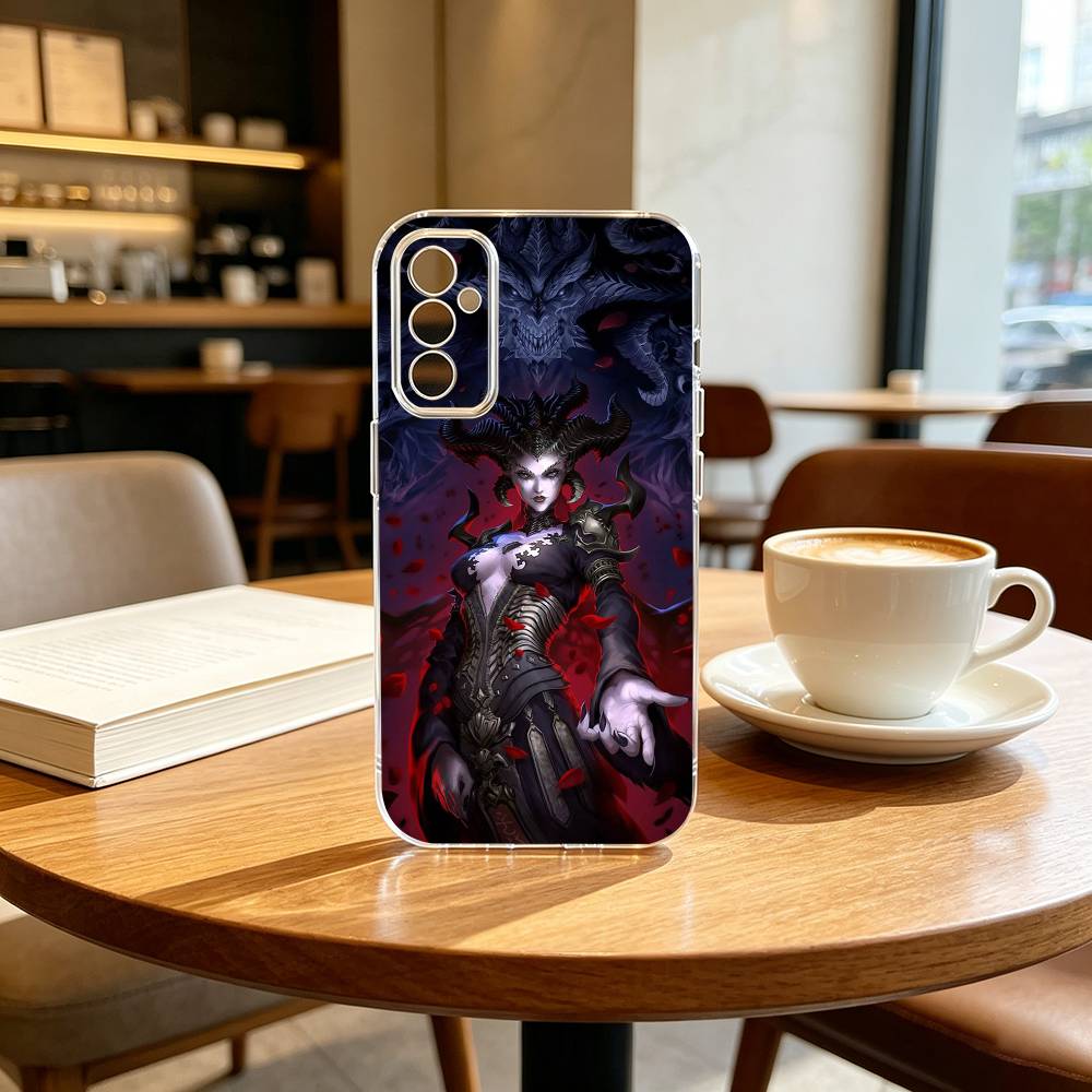 D-Diablo IV Game Telefoonhoesje Transparant Siliconen Zacht Voor SamsungA10,12,20,21S,30,31,40,50,51,52,70,71