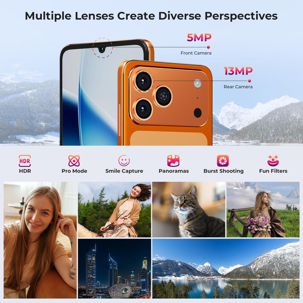 HOTWAV A17Pro Max, Smartphone, Telefono Cellulare Android 15, ARS8662, Schermo 6.75HD+, 4GB RAM 256GB ROM, Fotocamera 13MP, Batteria 5160mAh, 4G Dual SIM, WiFi 6