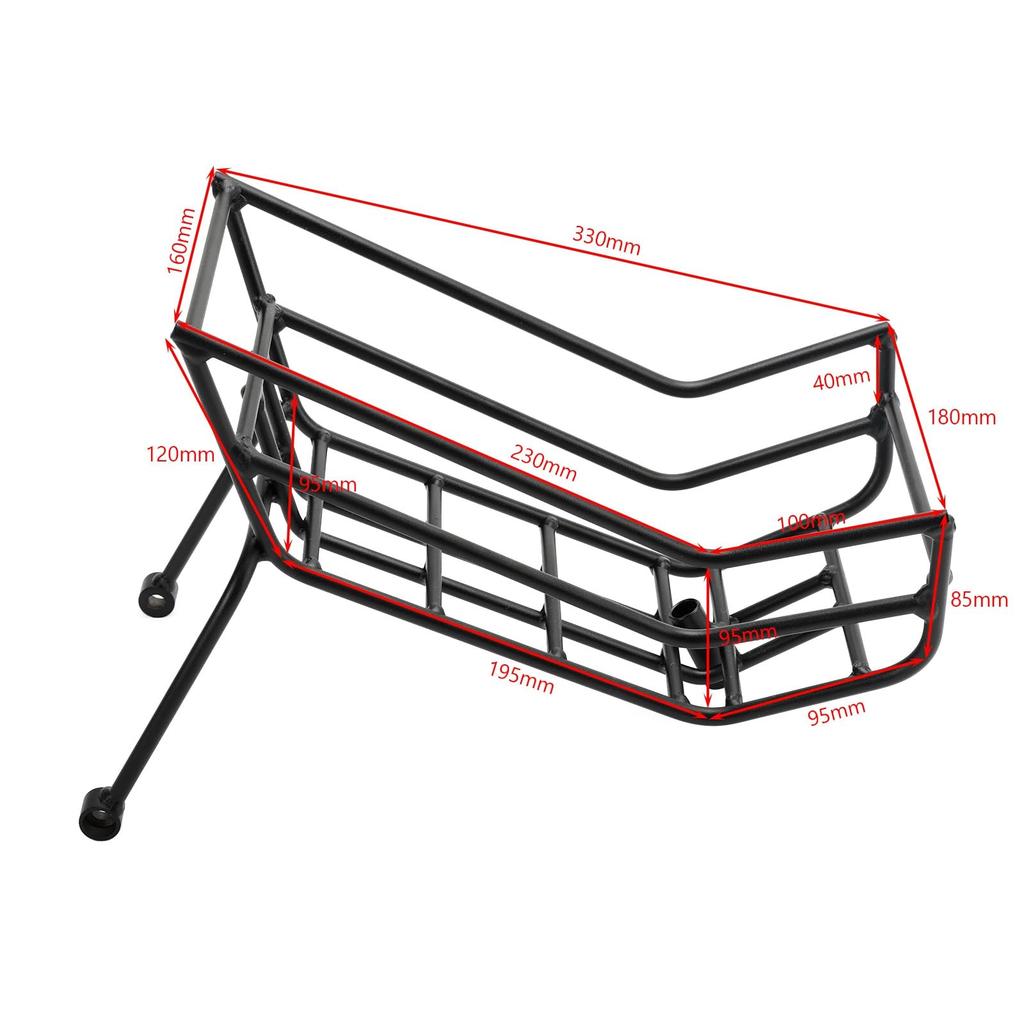 Bruce & Shark Center Carrier Basket Type Black for Honda CT125 Hunter Cub (2020–2023)