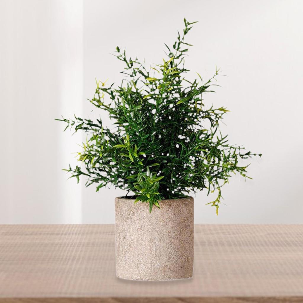 Artificial Plant Small Potted Faux Greenery Lifelike Plastic Plant for Housewarming Indoor Garden Office Bedroom