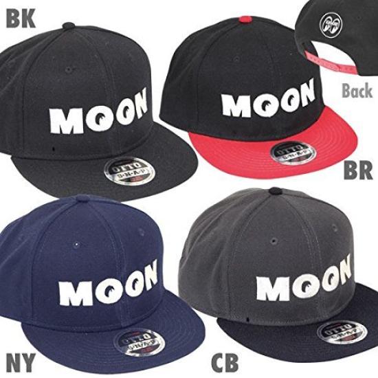 MOONEYES MOONEYES Wool Flat Visor Motorcycle One Size Fits BR Cap, Hat, Red, All, CM-115 (Black/Red)