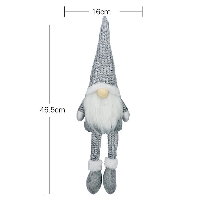 Christmas Gnome 2026 Nordic Hanging Leg Doll Faceless Old Man Doll Window Display Dwarf for Home Christmas Tree Decoration Holiday Ornament
