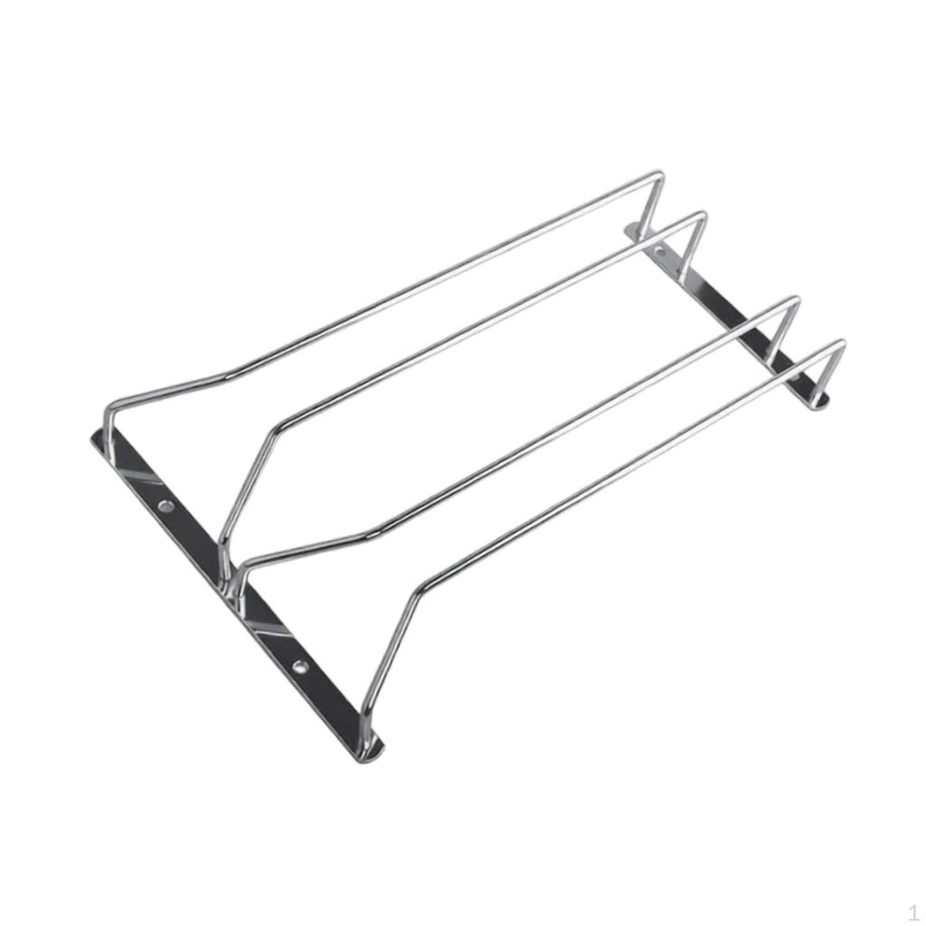 Glass Holder, Metal Stemware Storage Rack, under Cabinet Installation, Space Saver, Kitchen, Bar And