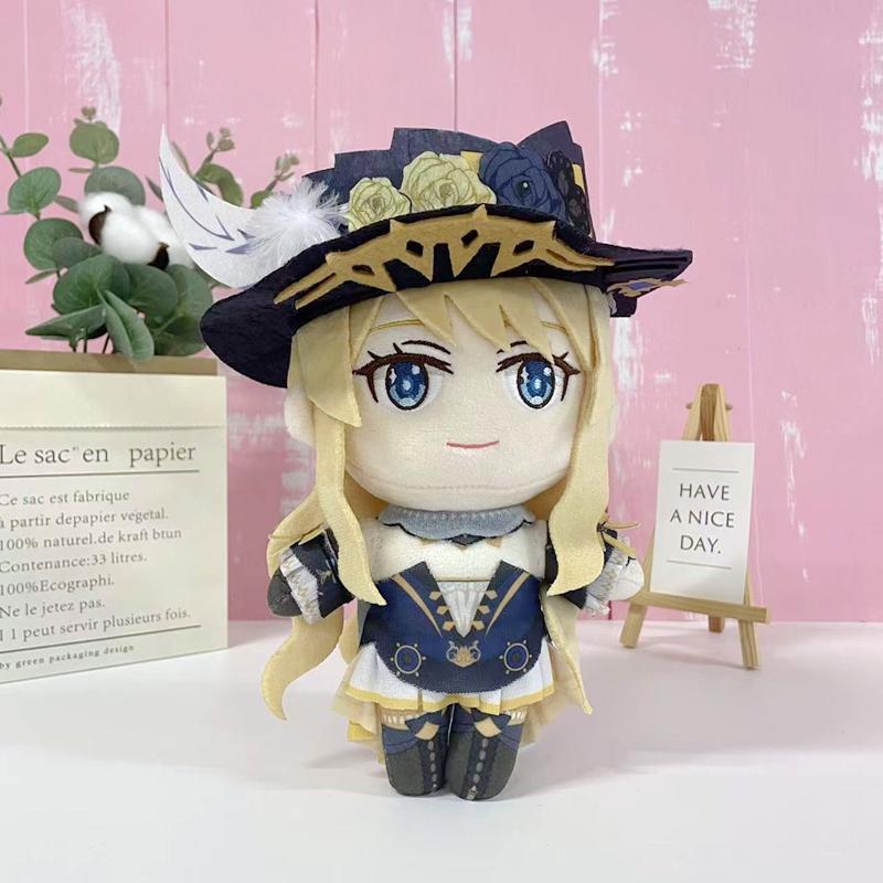 20cm Genshin Impact Neuvillette Plüschtier Stoffpuppe Weiches Kissenkissen Wriothesley Furina Lyney Arlecchino Fan Geburtstagsgeschenk