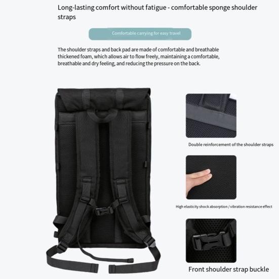 Travel Backpack 30L Water-Resistant Carry-on Laptop Bag Zip-round Expandable Daypack Fits 16 Inch Laptop for Women Men Travel Business Trip