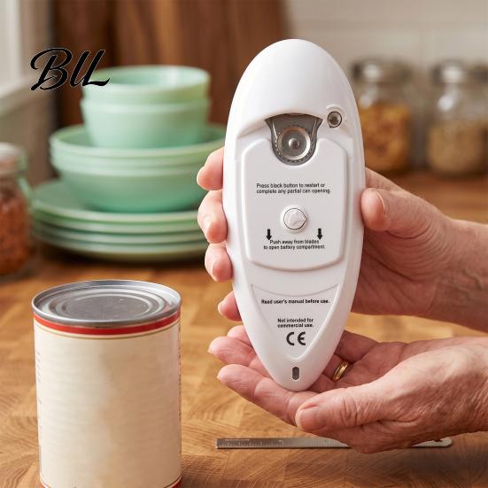 Automatic Electric Can Opener Opener, One-Button Kitchen Tool for Cans Hands Free Gadget And Bottles, Compact Handy with Sharp Safe Cutter Food