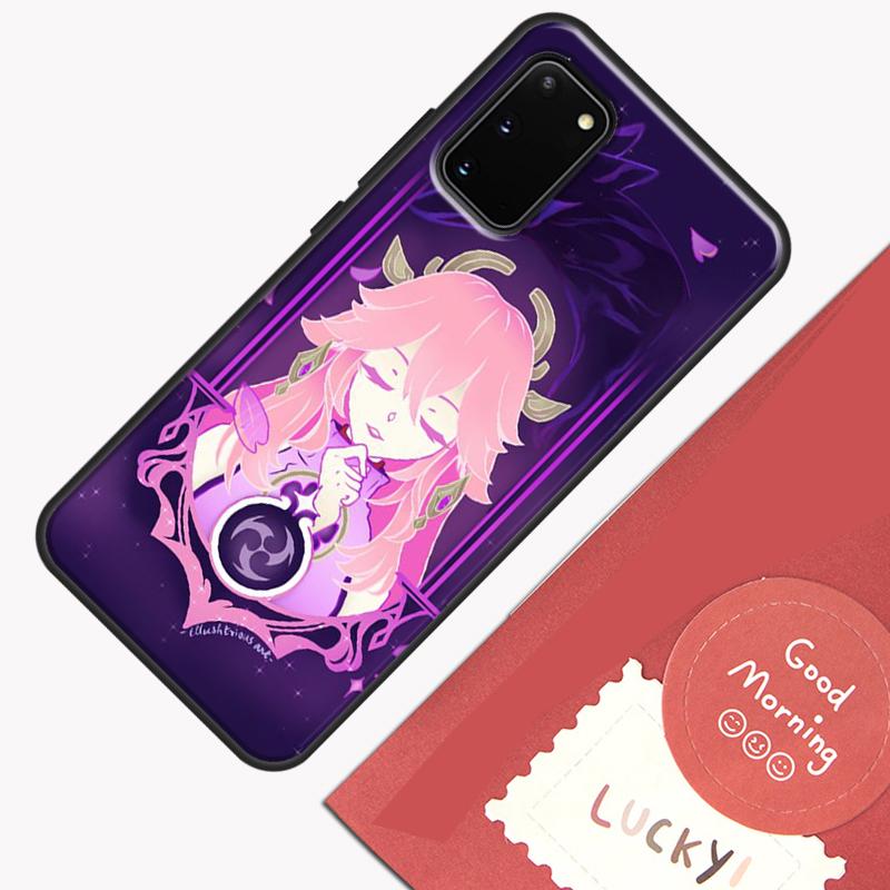 Yae Miko Genshin Impact Phone Case For Samsung Galaxy S25 S26 Ultra S20 S21 S22 S23 S24 Plus S9 S10 S25 FE Cover Shell