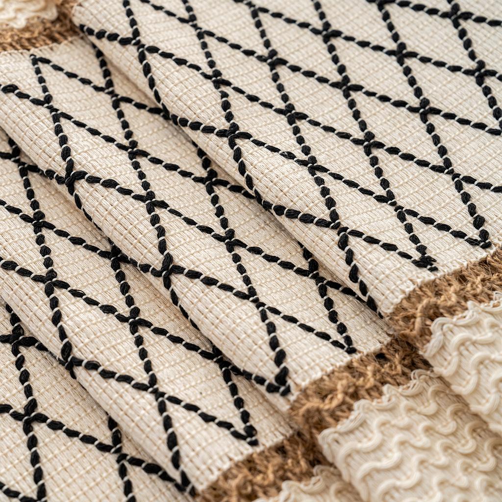 Böhmisch Rustikal Hochzeit Brautparty Abendessen Baumwolle Leinen Tischläufer