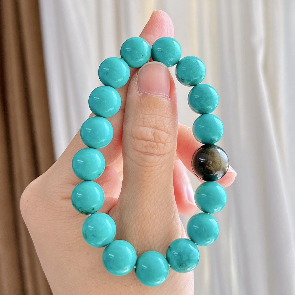 10Mm Autumn And Winter Turquoise Quartzite Natural Obsidian Commuter Bracelet Bracelet