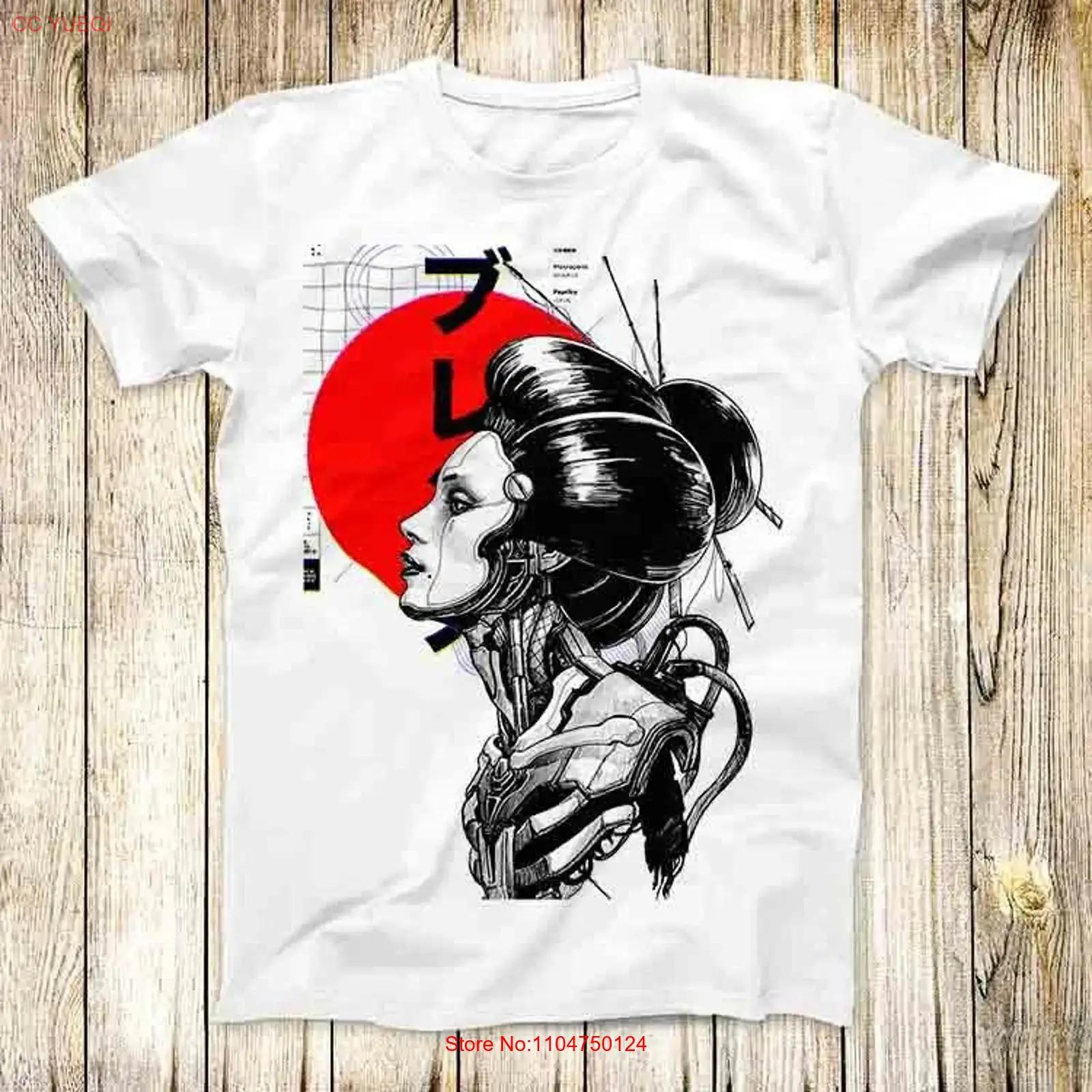 

Japanese Robot Geisha T Shirt Meme Top 3679 vintage Washed homme streetwear designer clothes Stylish Casual Breathable Slightly S разноцветный