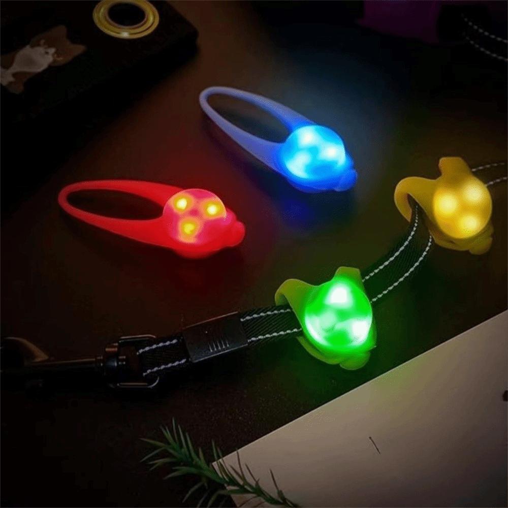 Silicone LED Pet Safety Light Waterproof 3 Light Modes Glowing Collar High Brightness Anti-Lost Pet Collar Pendants