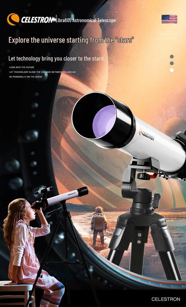 HD Professionelles Astronomisches Teleskop für Sternenbeobachtung mit Hoher Vergrößerung - Ideal für Schüler & Kinder